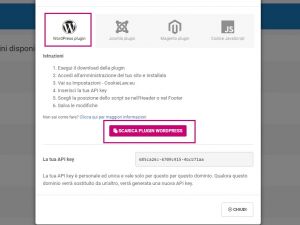 3 - Seleziona la tab Wordpress plugin e clicca sul tasto 